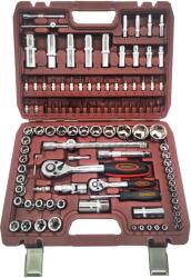 FOXIGY Trusă Chei Tubulare Profesională 108 Piese 1/2" & 1/4", CrV - Cu Clichet Ergonomic (Set Gola) Trusa unelte