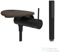 Laufen ADA falsík alatti zuhany csaptelep zuhanyszettel, lyukas polccal, alaptest nélkül, PVD matt fekete/caffe matt HF506755514000 (HF506755514000)