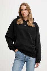 Calvin Klein pamut melegítőfelső fekete, sima, kapucnis, LV047D232G - fekete XS