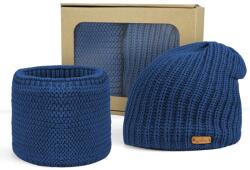 Bontis Ajándékcsomag: Női leomló sapka és körsál - Királykék (gift-set-IV-royal-blue)