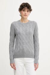 Tommy Hilfiger gyapjú pulóver könnyű, szürke, WW0WW43586 - szürke XS