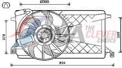 AVA Clever Choice Ventilátor chladenia motora AVA Clever Choice FD7563 (FD7563)