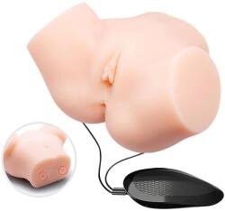 Pretty Love Crazy Bull - élethű, vibrációs műpopsi maszturbátor (natúr) - sexshopcenter