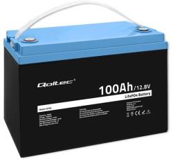 Qoltec LiFePO4 lítium-vas-foszfát akkumulátor | 12, 8V | 100Ah | 1280Wh | BMS (53705)