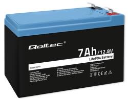 Qoltec LiFePO4 lítium-vas-foszfát akkumulátor | 12, 8V | 7Ah | 89, 6Wh | BMS (53711)