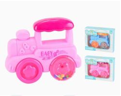 Baby Toys Csörgő Zenélő, világító mozdony - rózsaszín - diaper