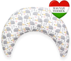 Scamp félhold szoptatós párna pamutvászon huzattal /HedgehogGrey () (HALFMOON040)