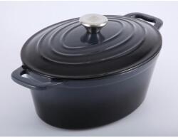 Carl Schmidt Sohn XANTEN, kiváló minőségű zománcozott öntöttvasból kacsasütő, sütőtál 27, 5 21 cm, fekete, 4L (61920)