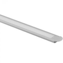 Ecolight Alumínium profil LED szalagokhoz, eloxált, süllyesztett, 2 m, opál lámpabúrával és Ecolight végsapkákkal (ECOPRO0010M)