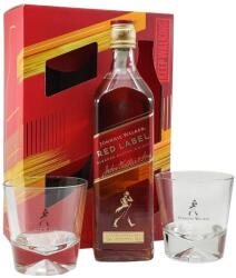 Johnnie Walker Red Label díszdobozban 2 pohárral DRS (0, 7L / 40%) - drinkmix