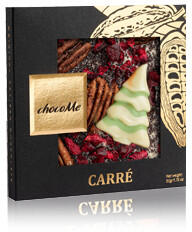 chocoMe Fehércsokoládé, mák, pekándió, liofilizált meggy, csokoládé karácsonyfa - fittpatika - 2 590 Ft