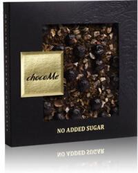 chocoMe Étcsokoládé hozzáadott cukor nélkül, kávészem, kakaóbab töret, liofilizált feketeribizli