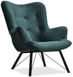 VOX bútor DALTON füles fotel, zöld-fekete