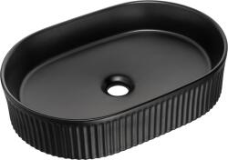 VOX bútor Matt fekete pult mosdó Beyond 5, klikk-klakk lefolyóval, ajándék szifonnal