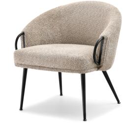 VOX bútor CLARA szalonfotel, beige-fekete