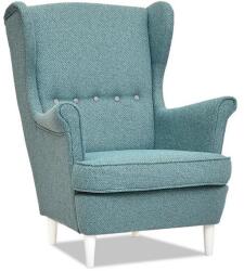 VOX bútor MALMO füles fotel, türkíz-fehér