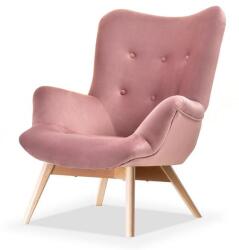 VOX bútor LORI füles fotel, dusty pink-bükk