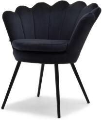 VOX bútor LAZAR kagylófotel, fekete-fekete