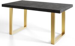 VOX bútor LOFT&apos; U nyitható étkezőasztal, arany láb, választható méretek és színek 180+2*50x90