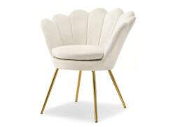 VOX bútor LAZAR kagylófotel, krémszínű-arany