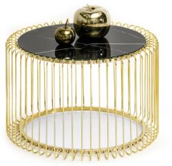 VOX bútor NAVIO M dohányzóasztal, fekete márvány-arany