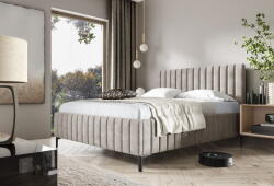 VOX bútor Venus lábakon álló franciaágy 200x200, ágyneműtartóval, fémkeretes ágyráccsal