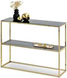 Vox bútor BALI BIS konzolasztal, fekete márvány-arany