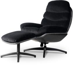 Vox bútor LIMA XL hintafunkciós forgófotel lábtartóval, black