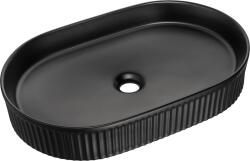 VOX bútor Matt fekete pult mosdó Beyond 3, klikk-klakk lefolyóval, ajándék szifonnal