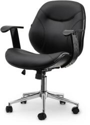 Vox bútor RAY forgófotel, fekete-fekete, króm