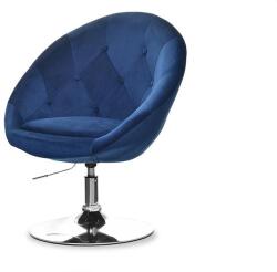 VOX bútor SALA 3 sötétkék plüss forgó klubfotel