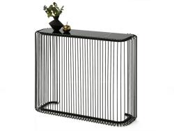 Vox bútor NAVIO konzolasztal, fekete márvány-fekete