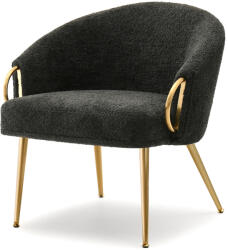 VOX bútor CLARA szalonfotel, fekete-arany