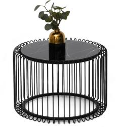 VOX bútor NAVIO M dohányzóasztal, fekete márvány-fekete