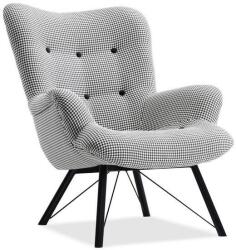 VOX bútor DALTON füles fotel, pepita-fekete