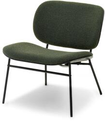 VOX bútor BLAKE fotel, fekete-zöld buklé