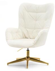 Vox bútor MERIDA forgófotel, krémszínű-arany