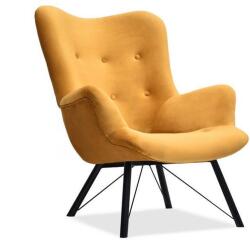 VOX bútor DALTON füles fotel, méz-fekete