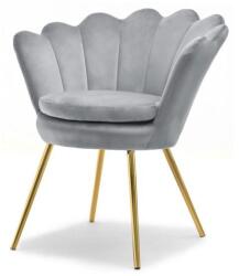 VOX bútor LAZAR kagylófotel, szürke-arany