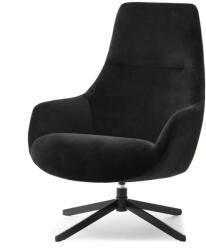 VOX bútor ARMANDO fotel, fekete velú