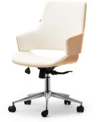 Vox bútor OSCAR forgófotel, krémszínű-bükk, króm