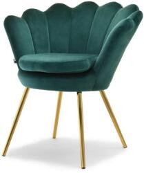 VOX bútor LAZAR kagylófotel, zöld-arany