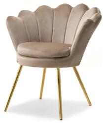 VOX bútor LAZAR kagylófotel, beige-arany