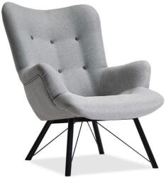 VOX bútor DALTON füles fotel, szürke-fekete