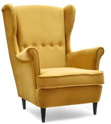 VOX bútor MALMO füles fotel, méz-fekete