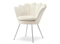 VOX bútor LAZAR kagylófotel, krémszínű-ezüst