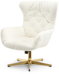 Vox bútor ARON forgófotel, krémszínű velúr-arany