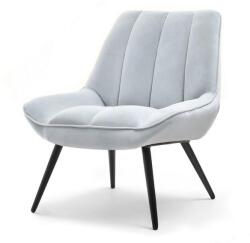VOX bútor ZOTI steppelt fotel, szürke bársony, készletről