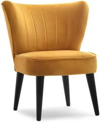 VOX bútor ARMI retro klubfotel méz-fekete