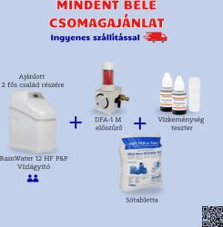 Euro-Clear RainWater 12 HF Plug&Play vízlágyító berendezés + DFA-1M előszűrő + Vízkeménység teszter + sótabletta (RW12HF/P&P-HU-1-2)